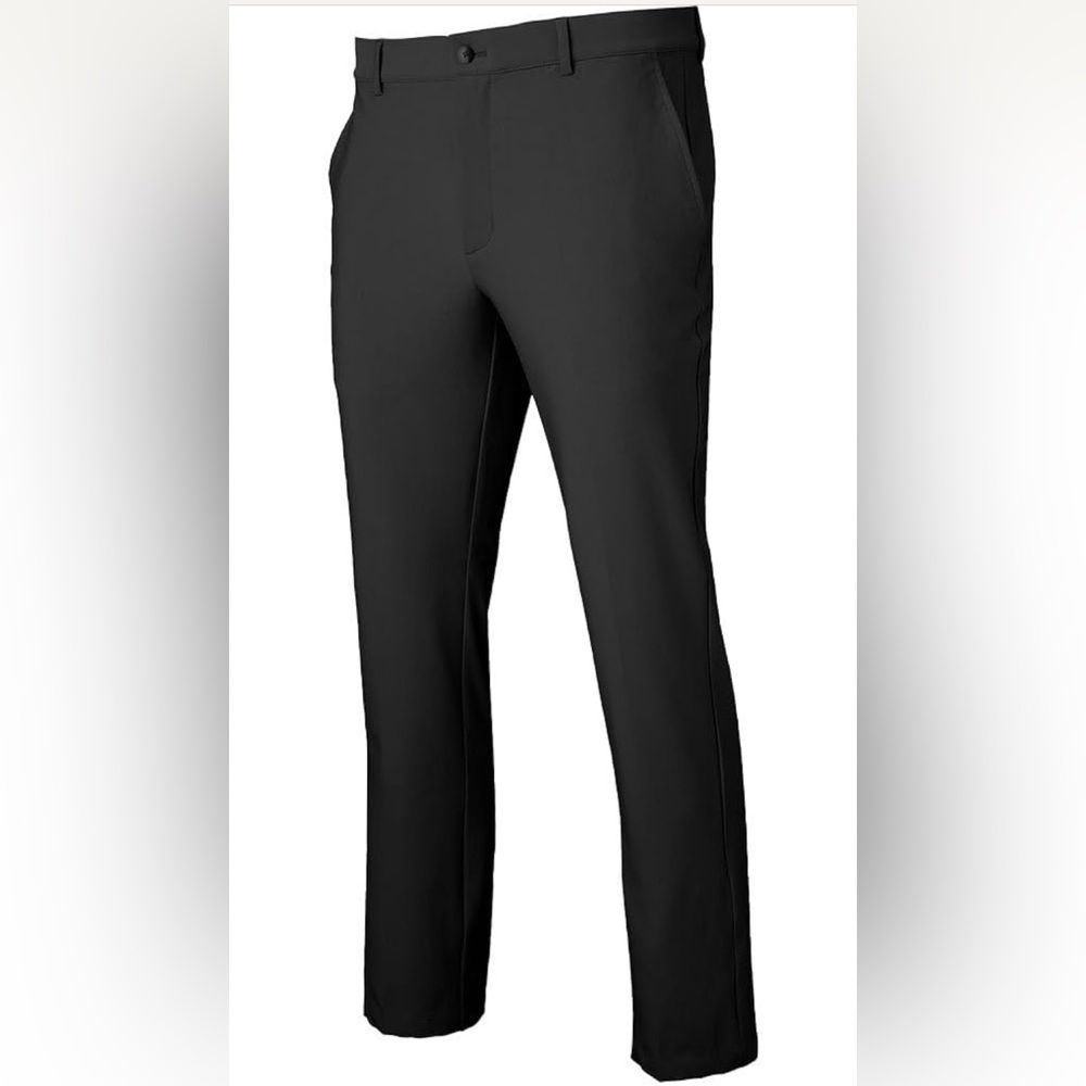 Greg Norman Collection Men's Flat Front Stretch Tech Golf Pants Black Sz 32x32